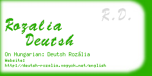 rozalia deutsh business card
